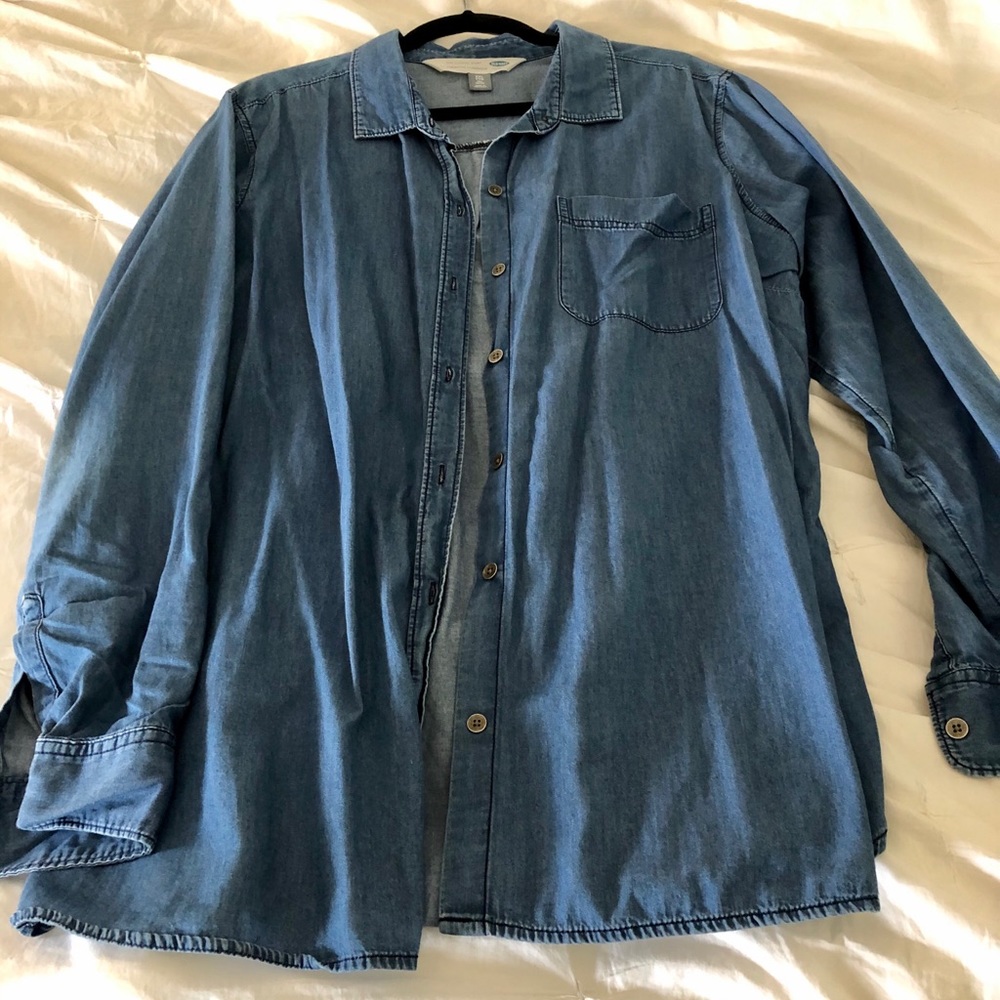 NWOT Old Navy Classic Shirt Chambray Plus Size XXL